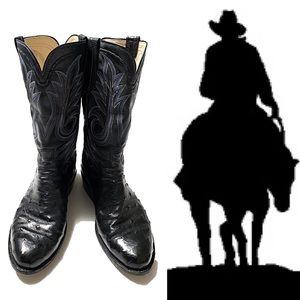 Custom Handmade Ostrich Leather Paul Bond 10.5 EE